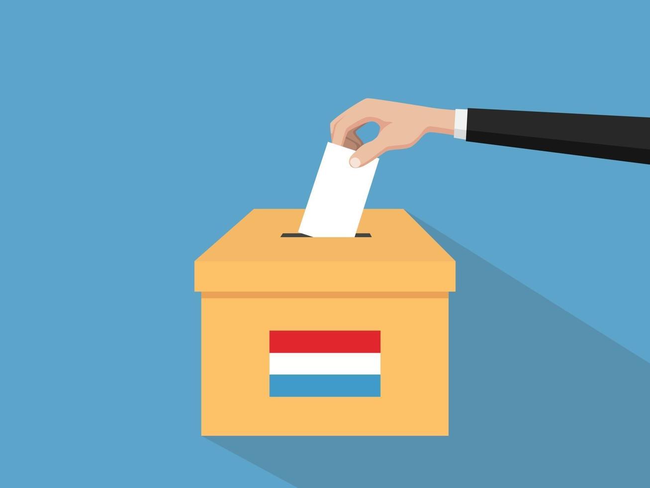 Ilustración de concepto de voto electoral de Luxemburgo vector