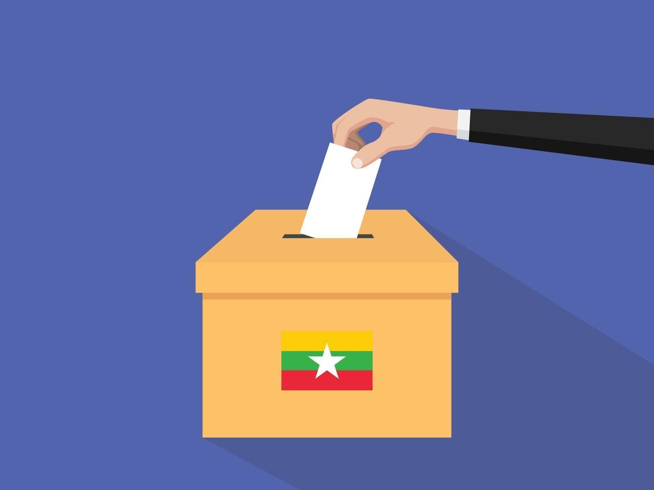 Ilustración de concepto de elección de voto de Birmania vector
