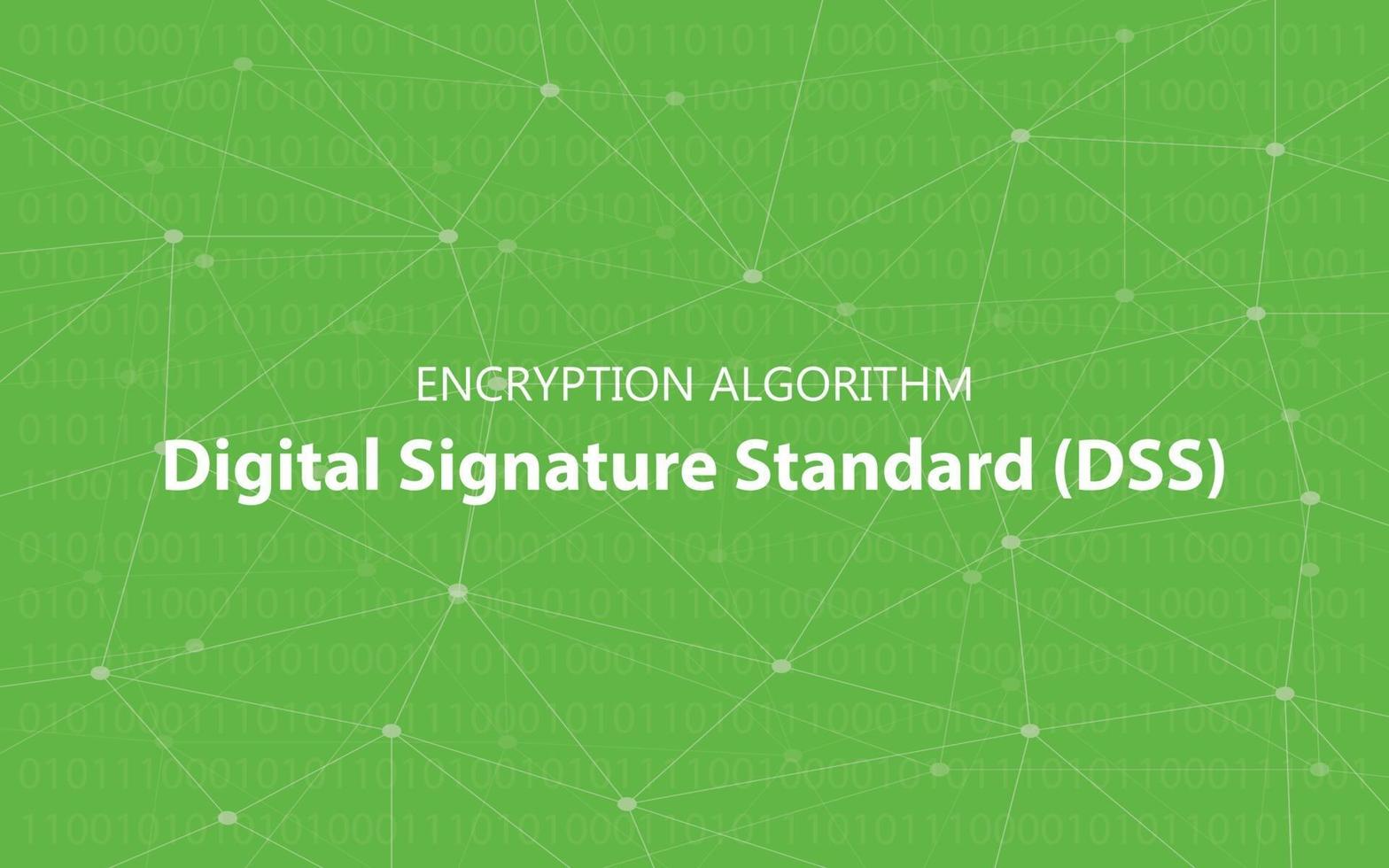 algorithm dss digital signature standard encryption illustration vector