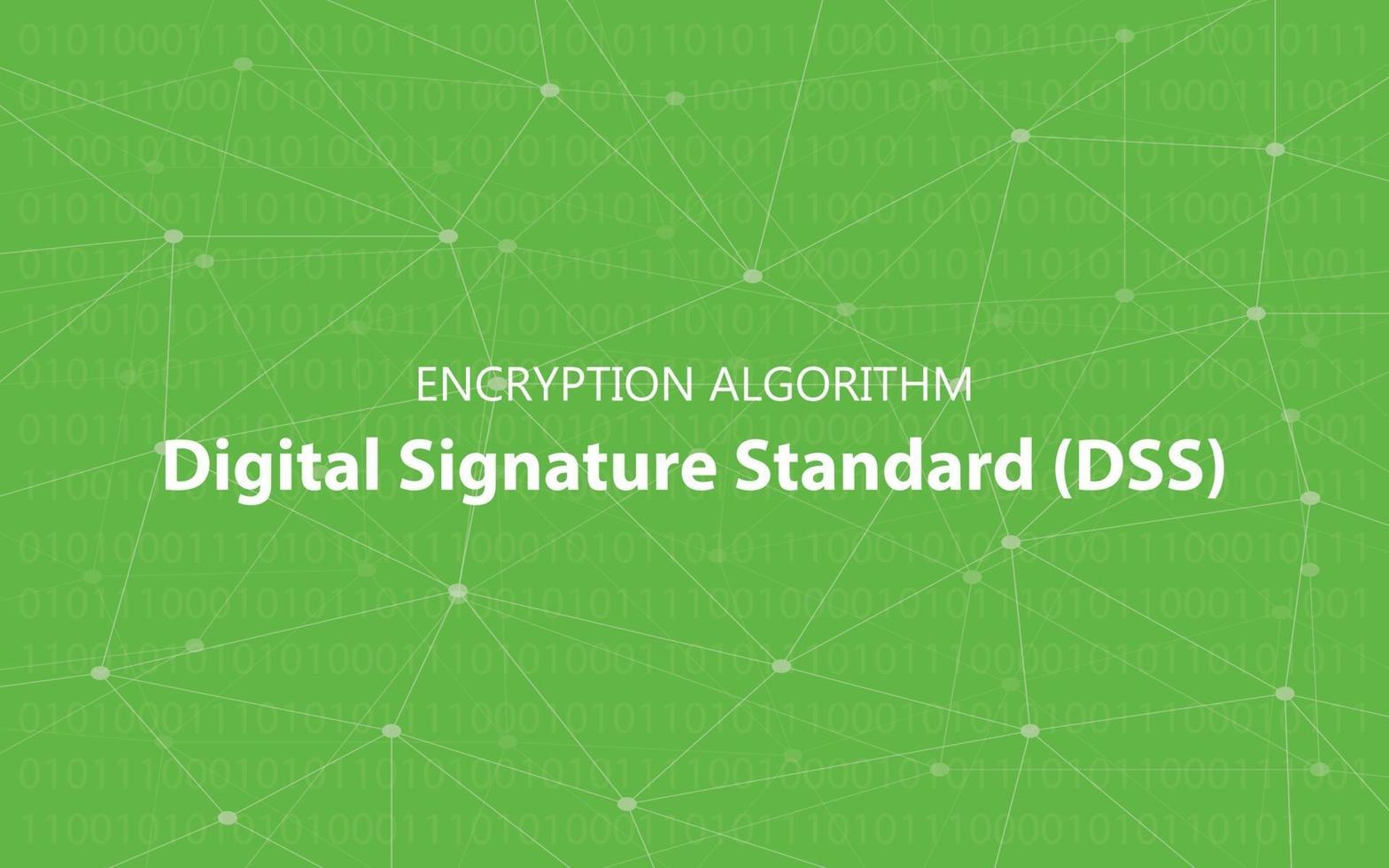 algoritmo dss firma digital cifrado estándar ilustración vector