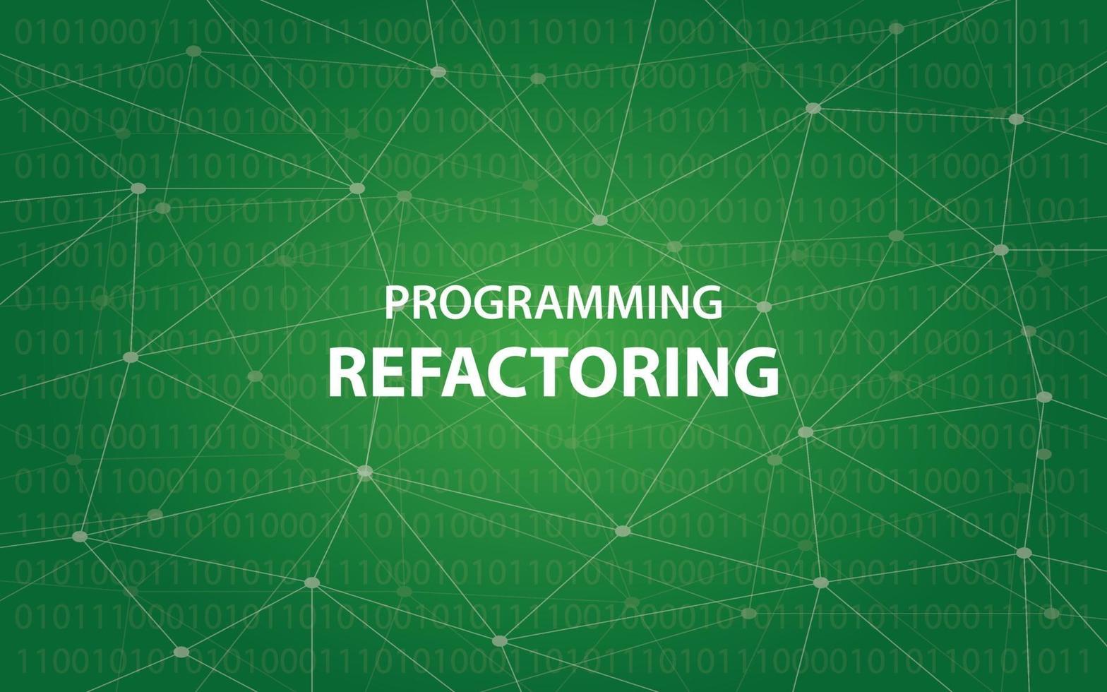 Programming refactoring concept illustration white text illustration vector