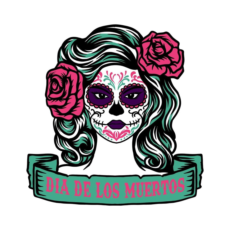 Dia de los muertos vector illustration