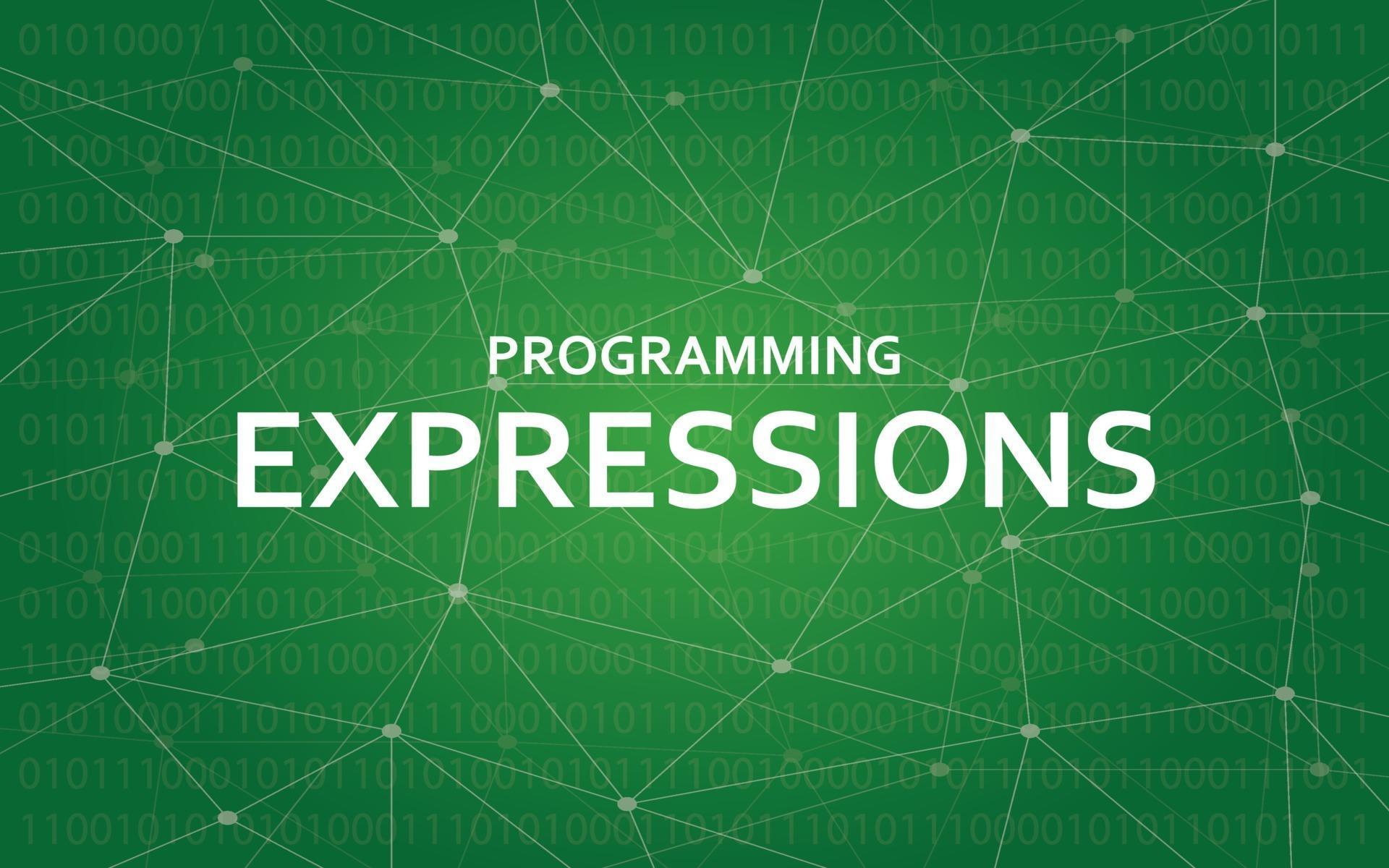 Programming expressions concept illustration white text illustration ...