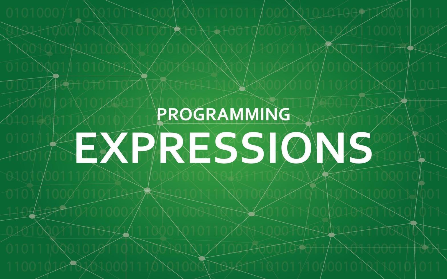 Programming expressions concept illustration white text illustration ...