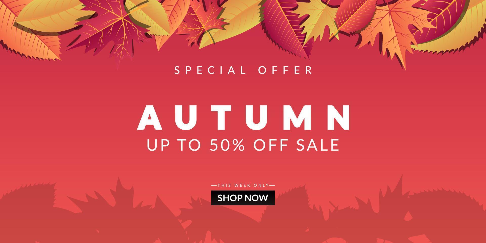 Autumn Sale background design vector