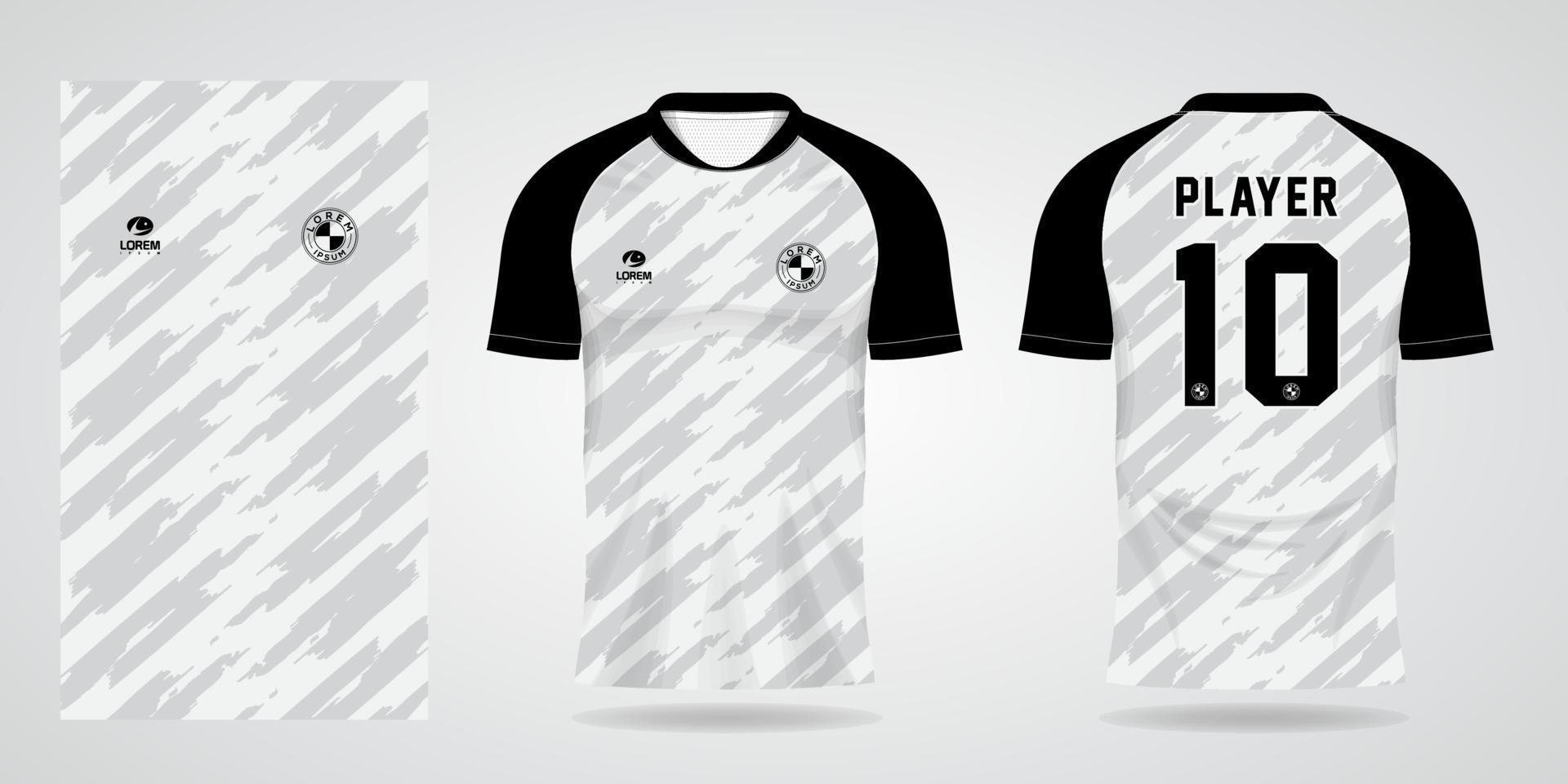 white jersey template for team uniforms and Soccer t shirt design vector