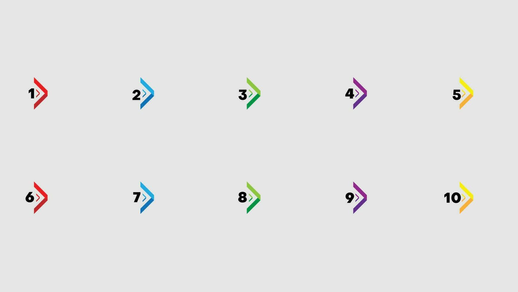 direction number bullet points vector