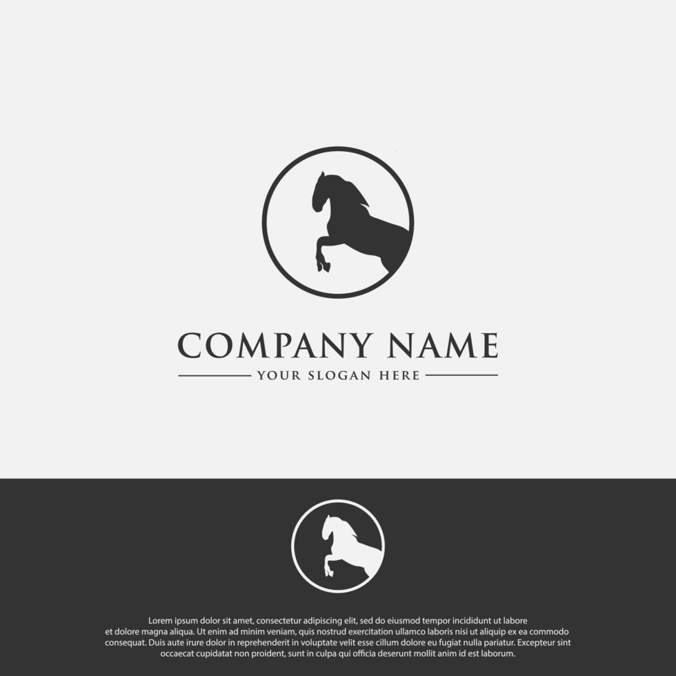 black horse logo vector