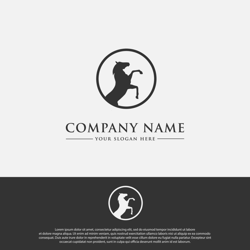 black horse logo vector