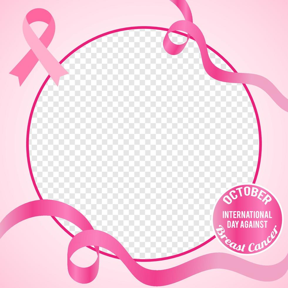 diseño de vector de cáncer de mama twibbon