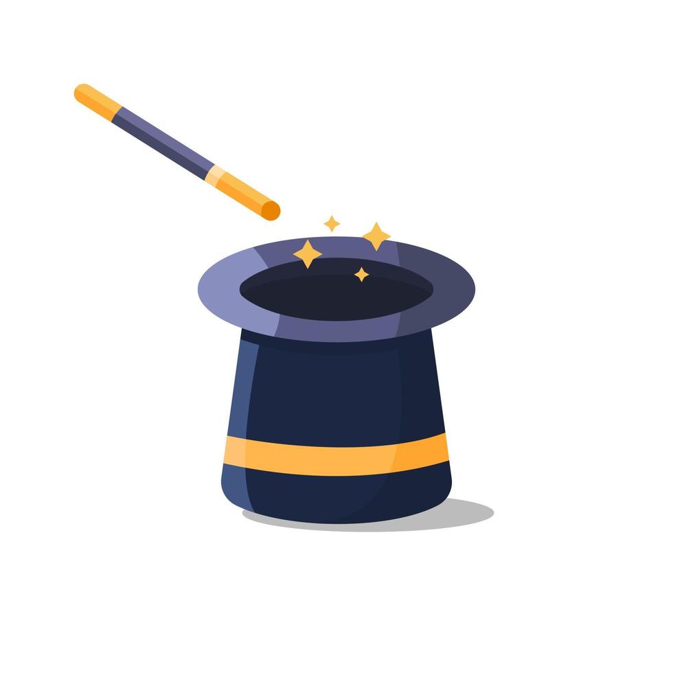 simple magician hats vector
