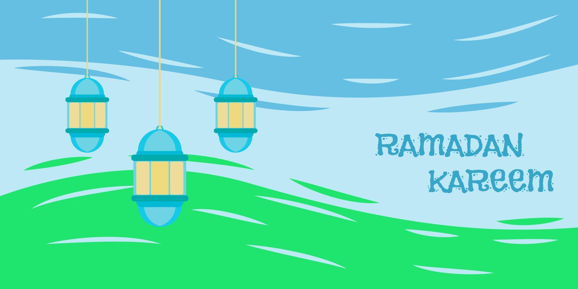 banner ramadan kareem vector