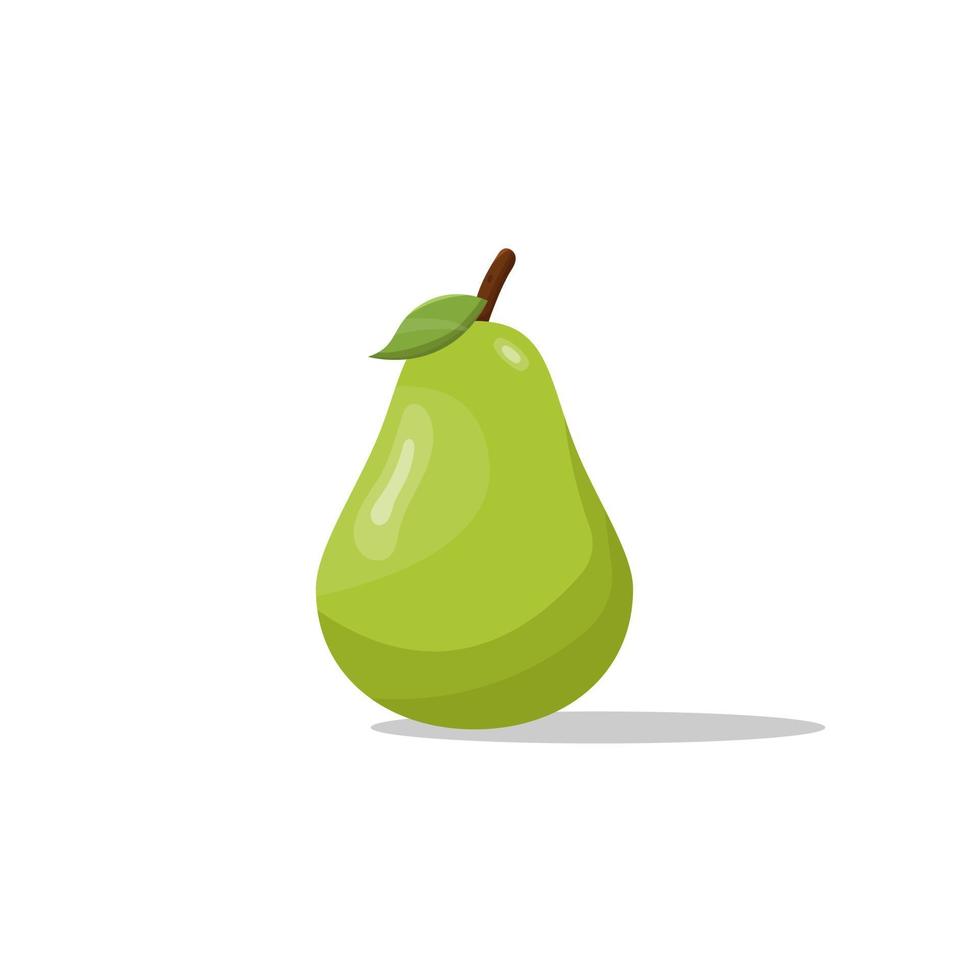 cartoon pear fruit vector