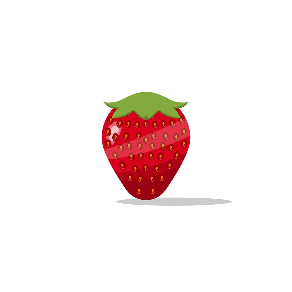 dibujos animados de frutas de fresa vector