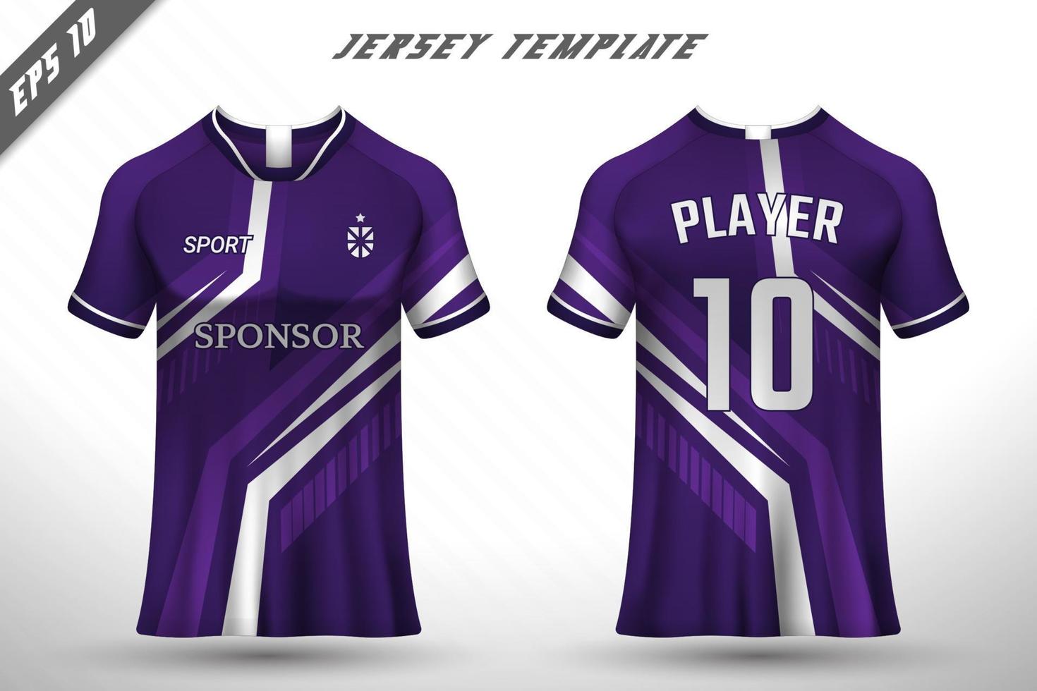 Soccer jersey and t-shirt mockup vector design template