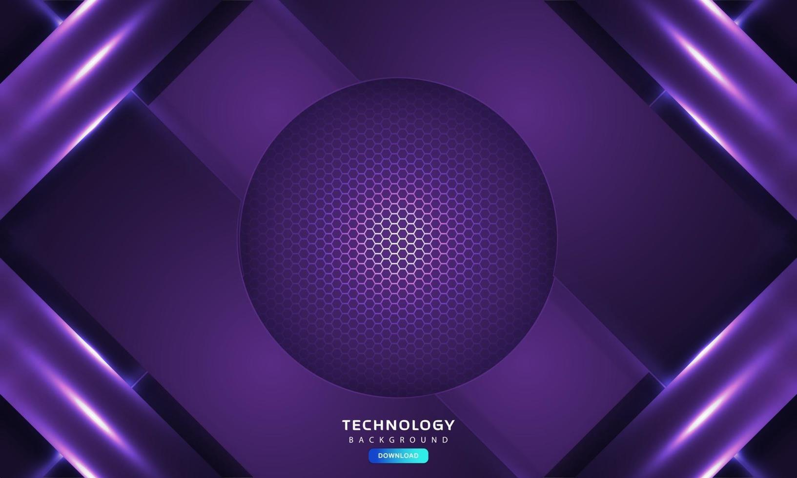 Dark purple light abstract hexagonal background vector