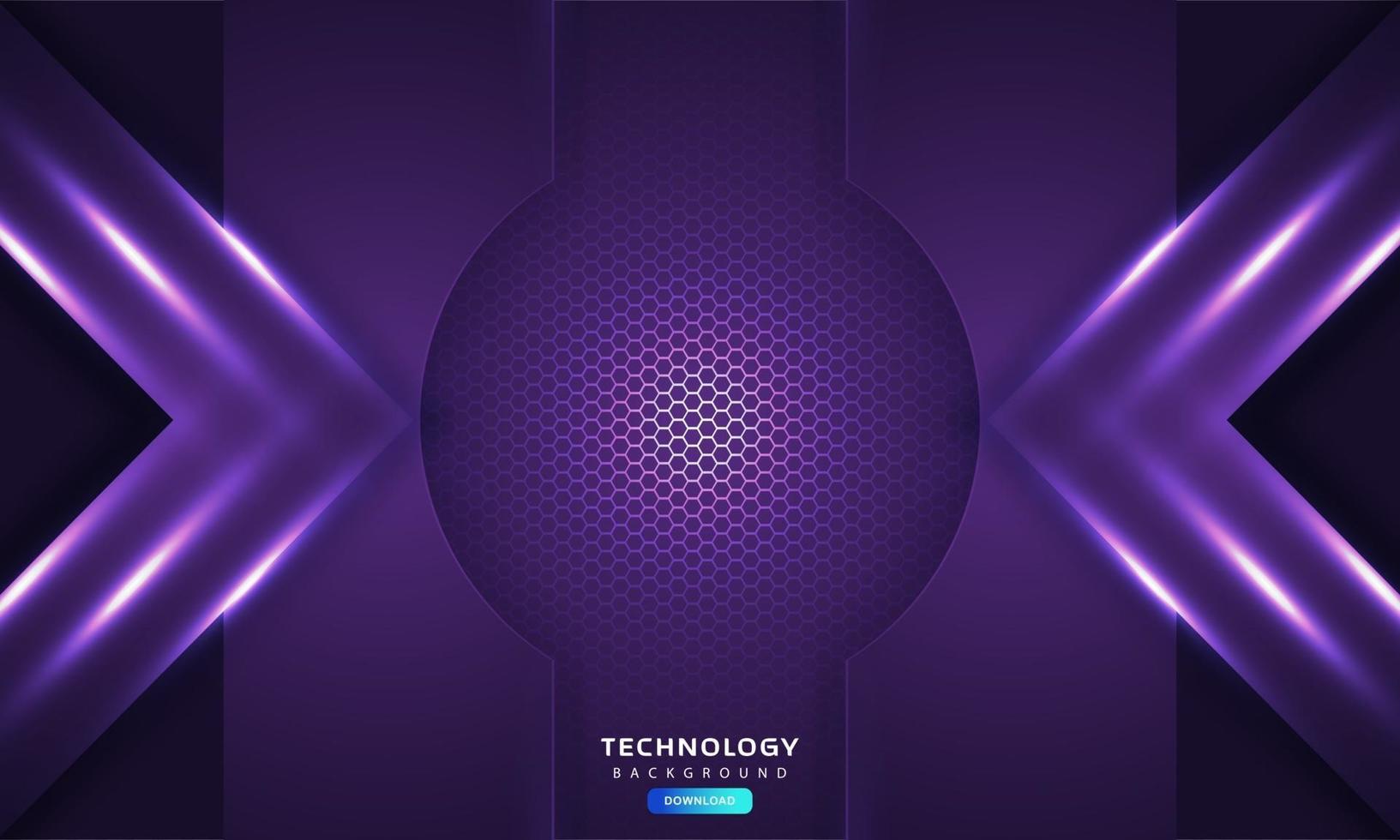 Dark purple light abstract hexagonal background vector