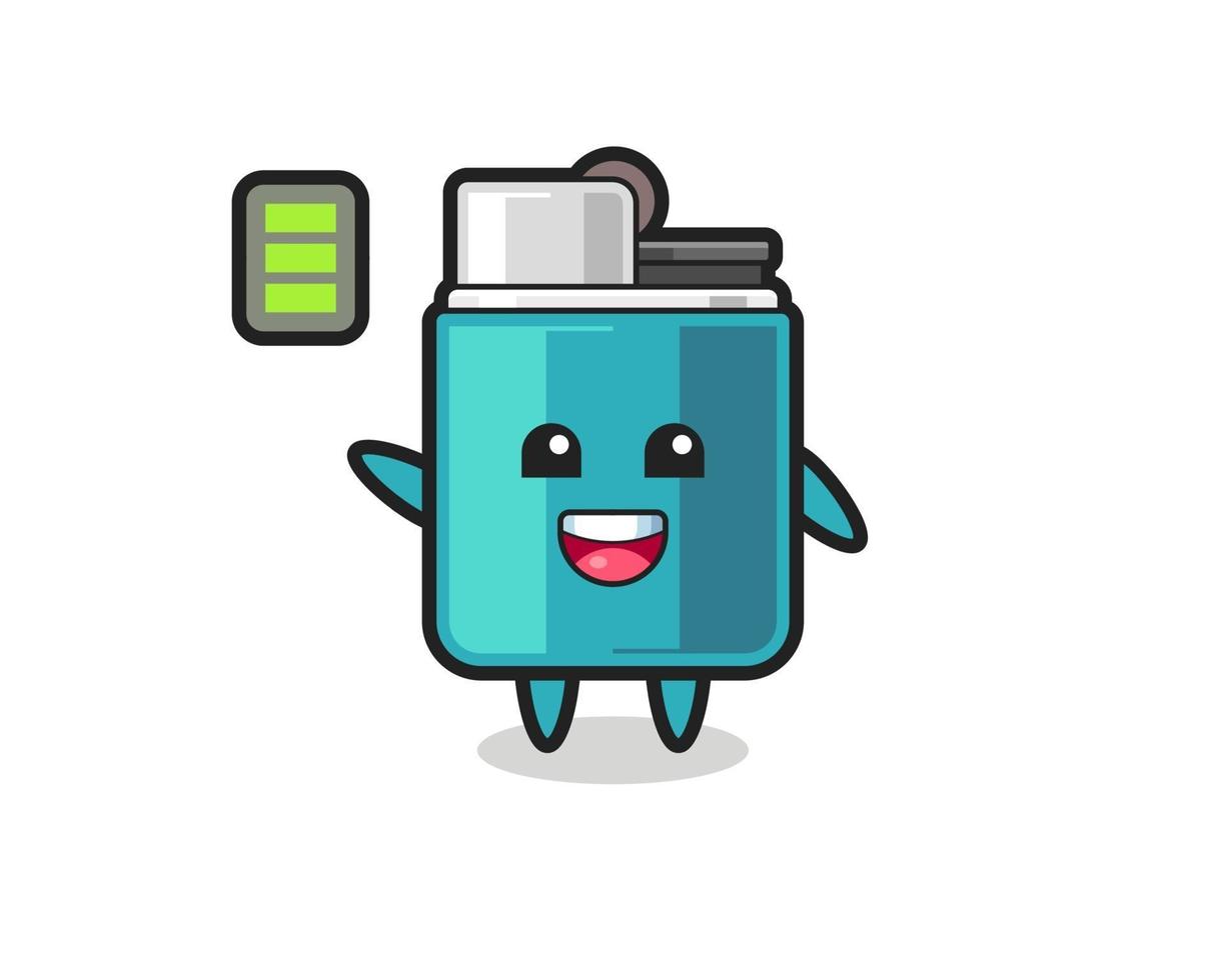 lighter mascot character with energetic gesture vector