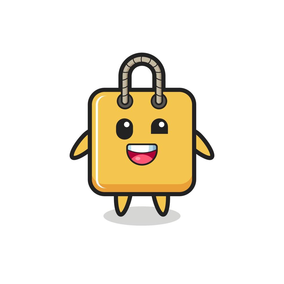 illustration of an shopping bag character with awkward poses vector