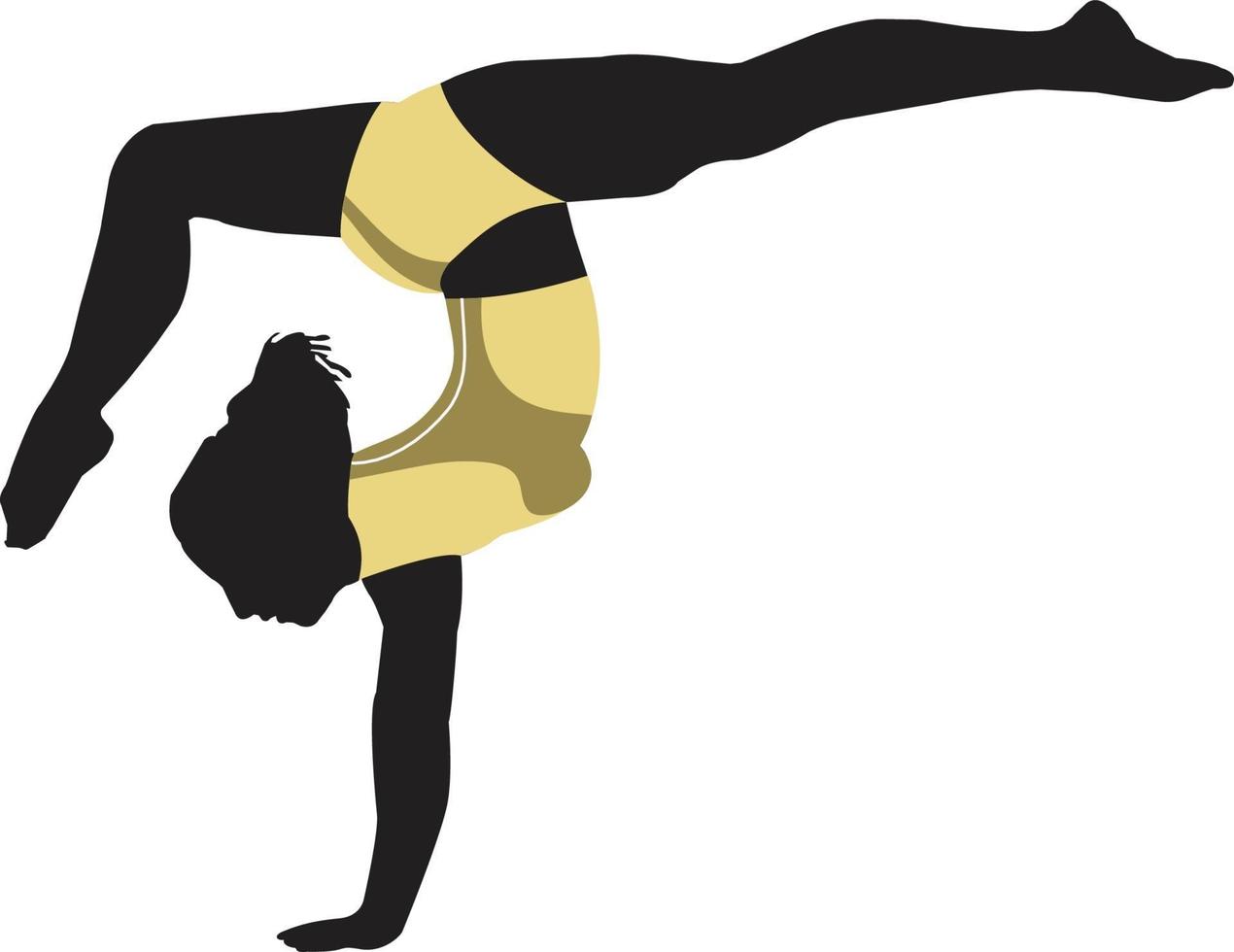 Headstand Hurdle Yoga pose free vector