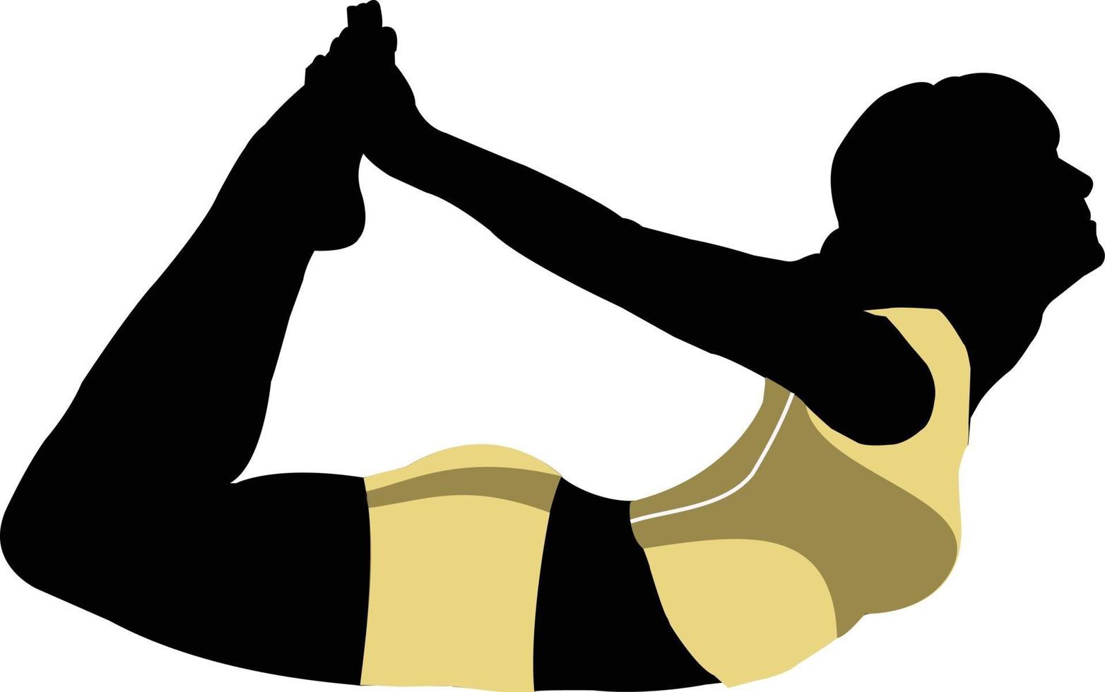 dhanurasana arco pose yoga vector libre