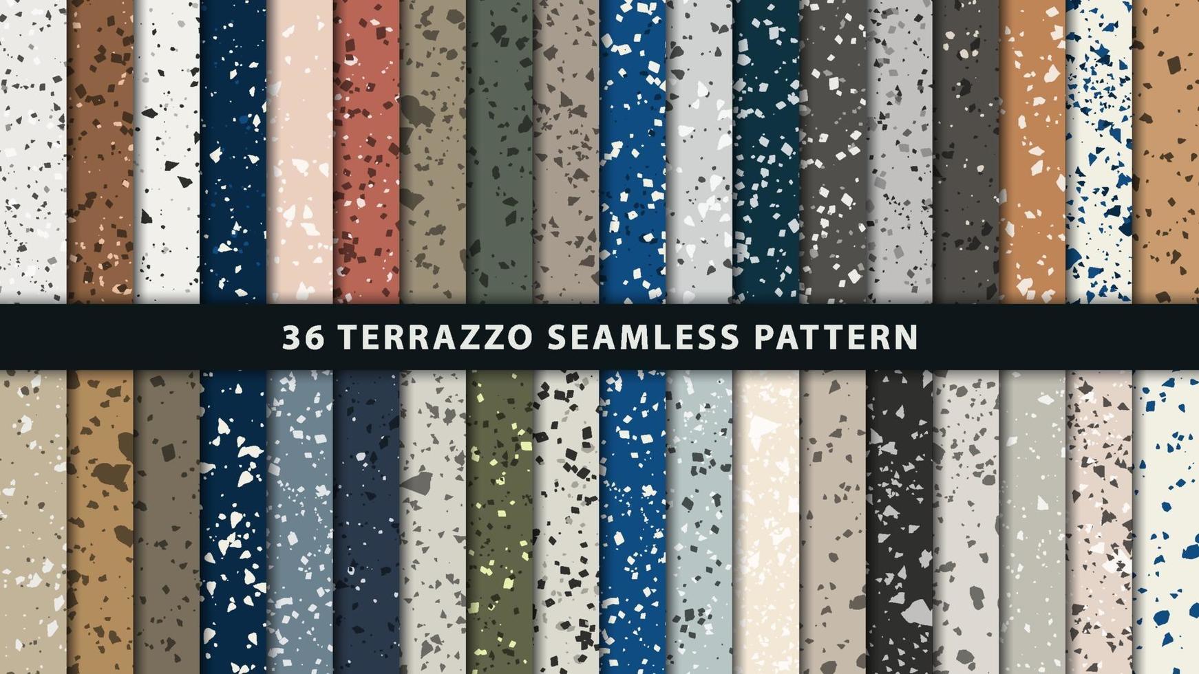 Set of terrazzo style seamless patterns. vector