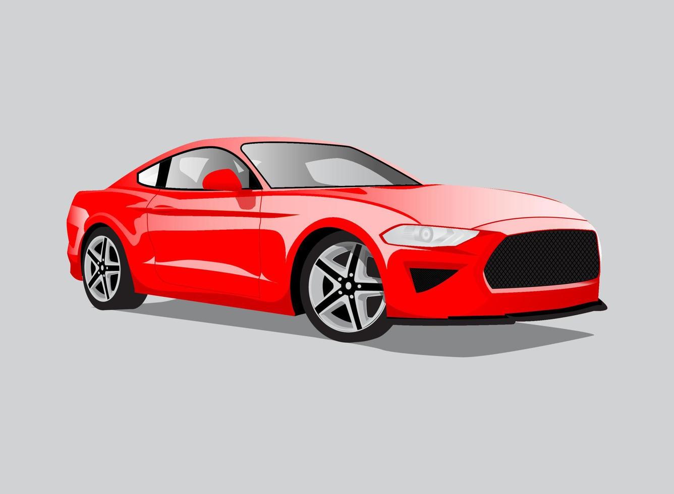 ilustración de coche rojo vector