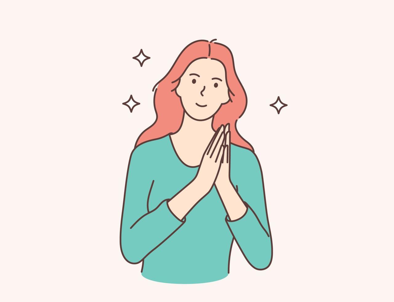 Cheerful and positive emotions. vector