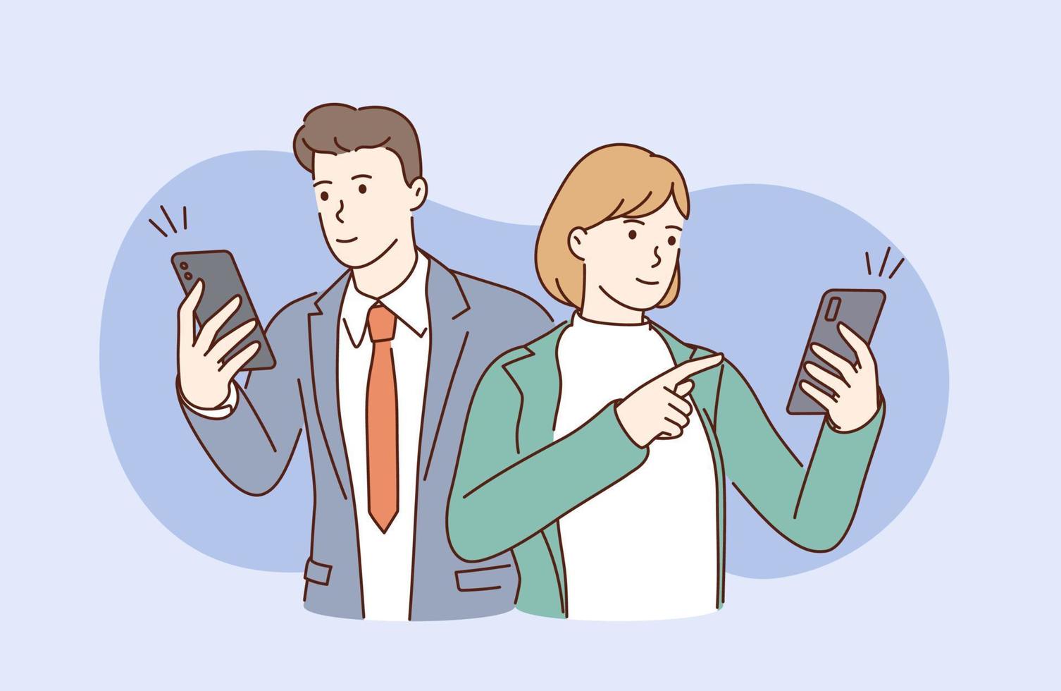 Business, work, communication, discussion. vector