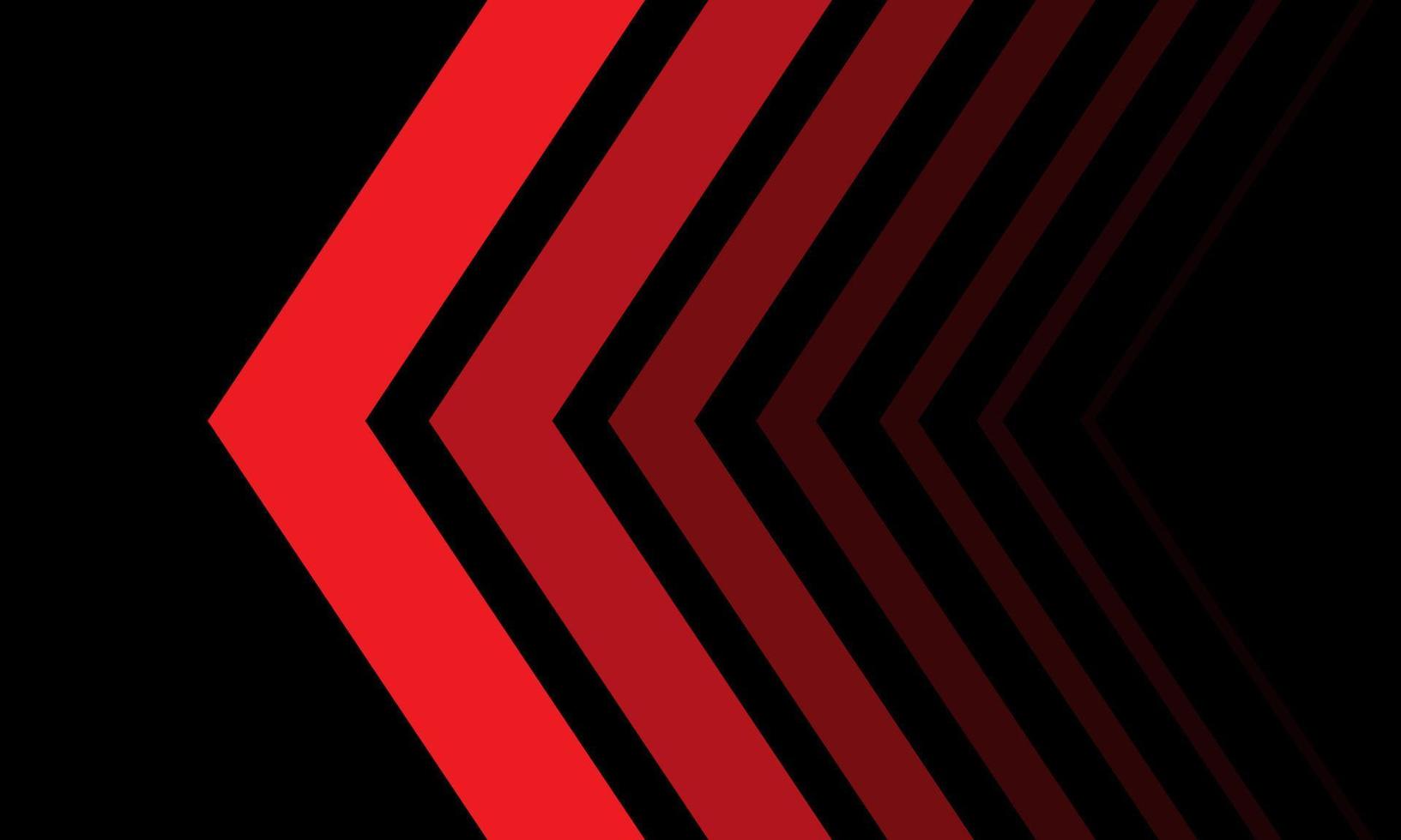 Abstract red arrow direction on black futuristic technology background vector