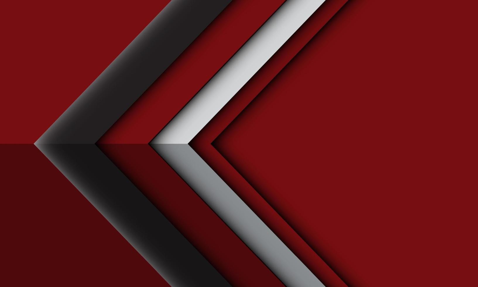 Fondo de tecnología futurista moderno rojo sombra de flecha plateada gris vector