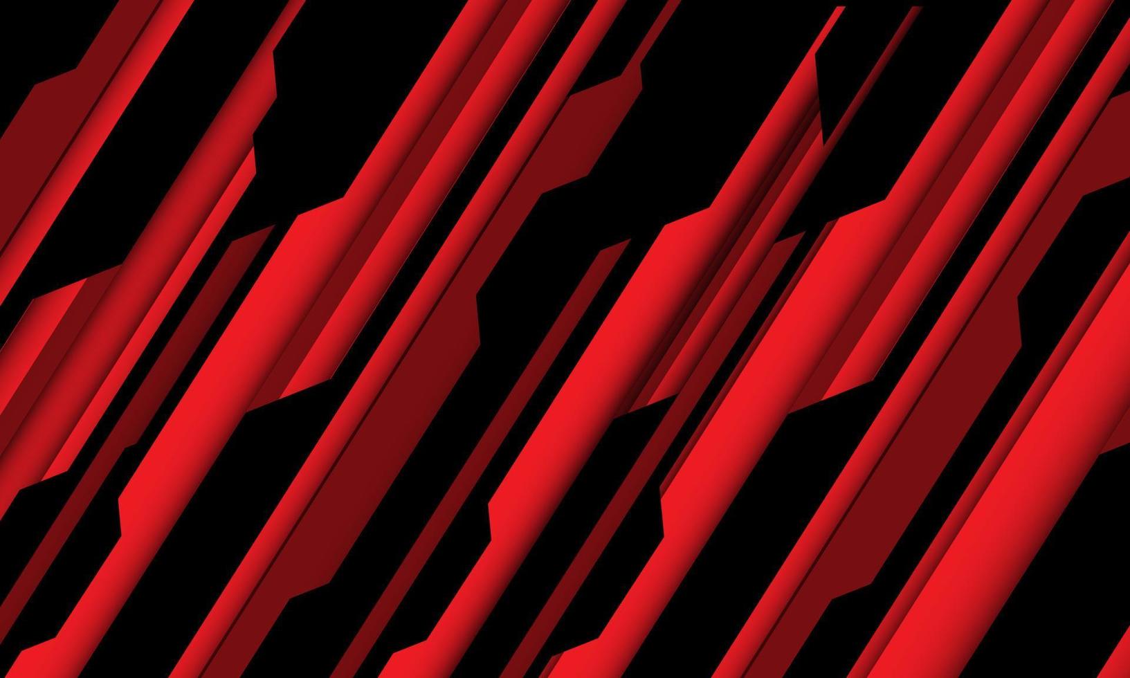 Abstract red black cyber geometric line slash design modern futuristic technology background vector