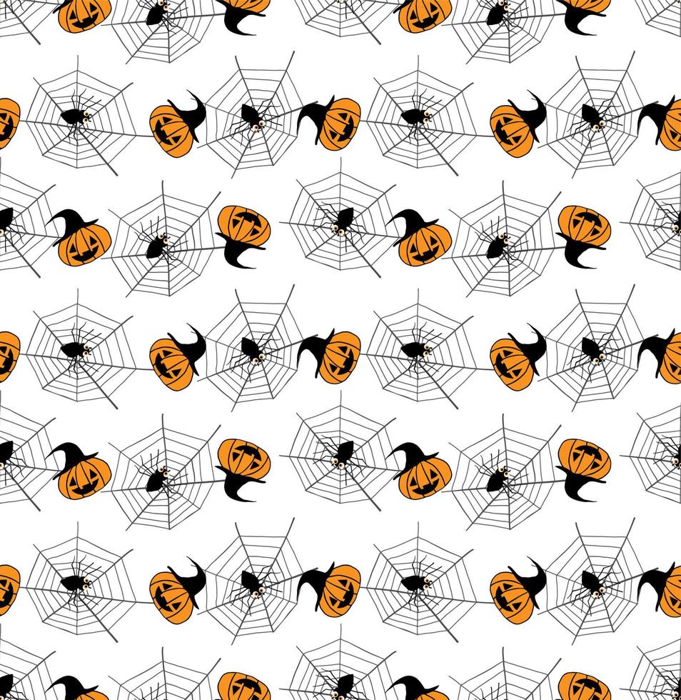 Halloween seamless pattern. Halloween festival background. Vector. vector