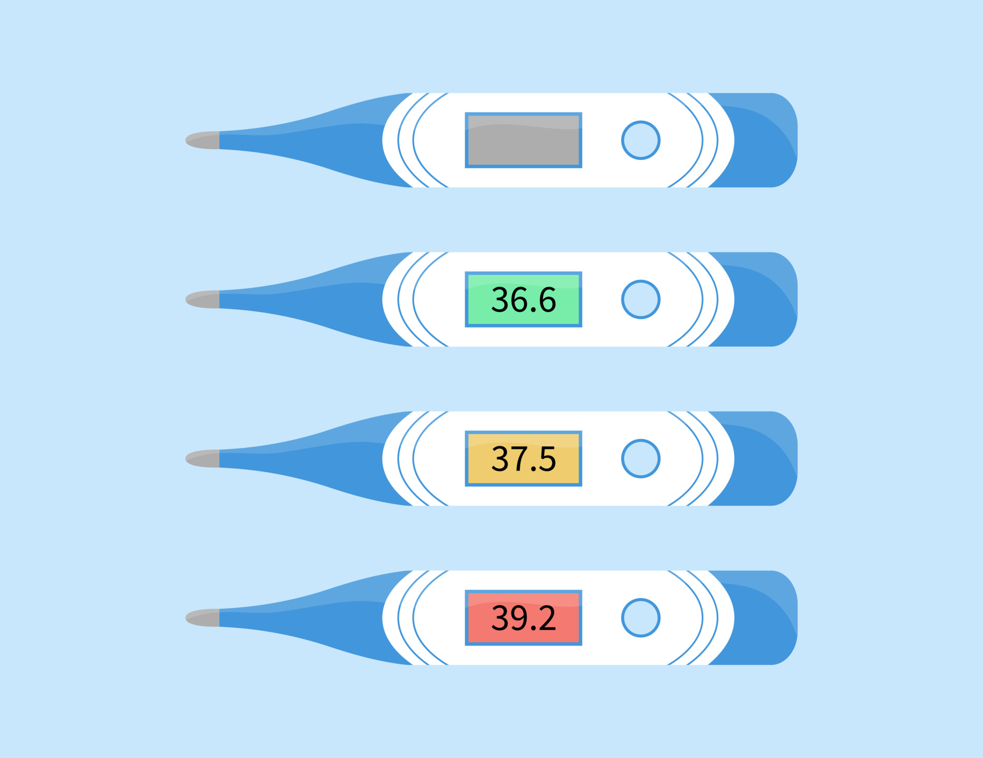 Thermometers for human body and air temperature Vector Image