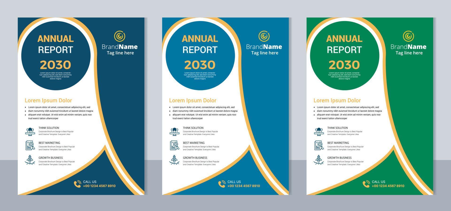 Brochure template layout design. Corporate business annual report, catalog, magazine, flyer template design. vector