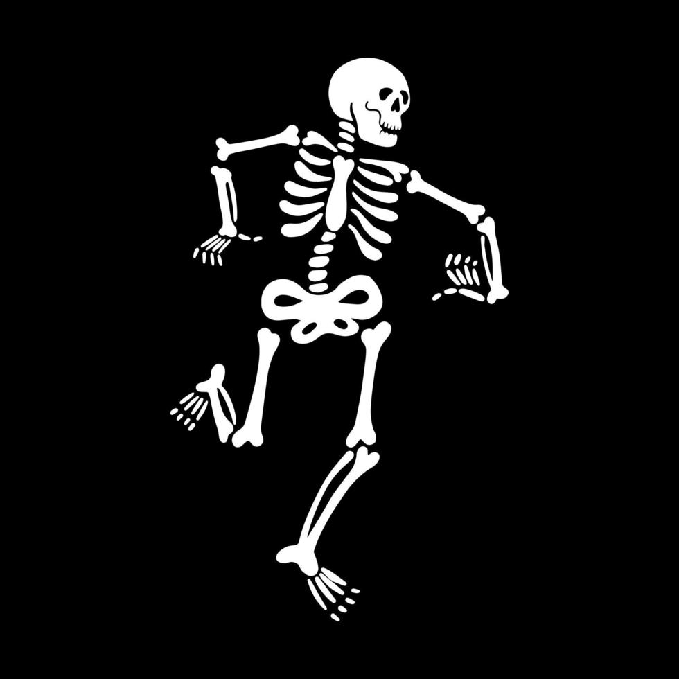 dancing skeleton. vector