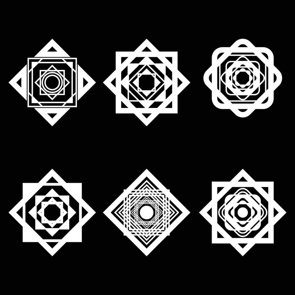 Decorative ornament set vector