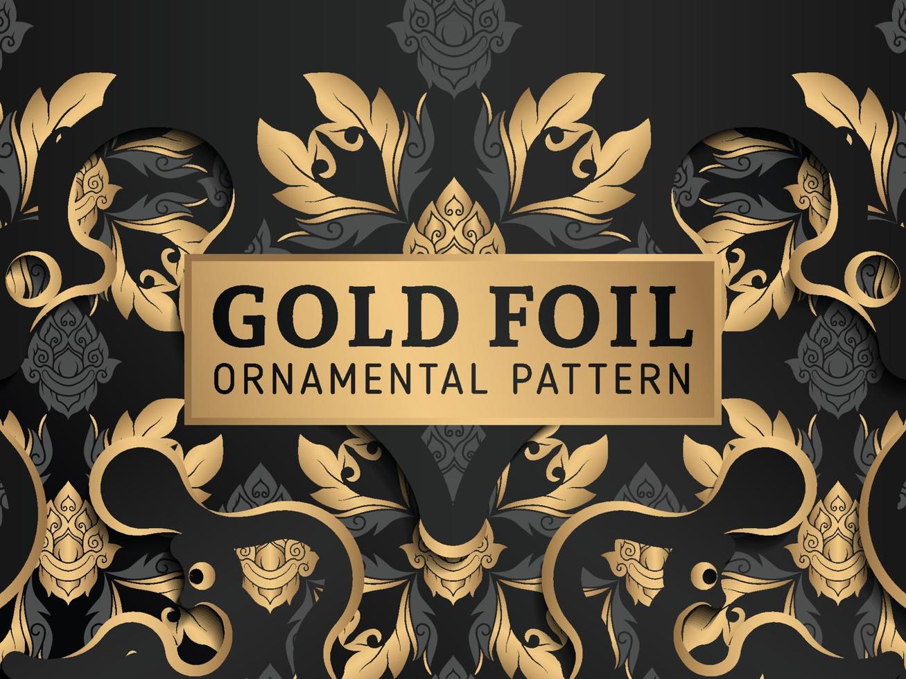 Luxury Gold Foil Pattern Ornamental Background vector