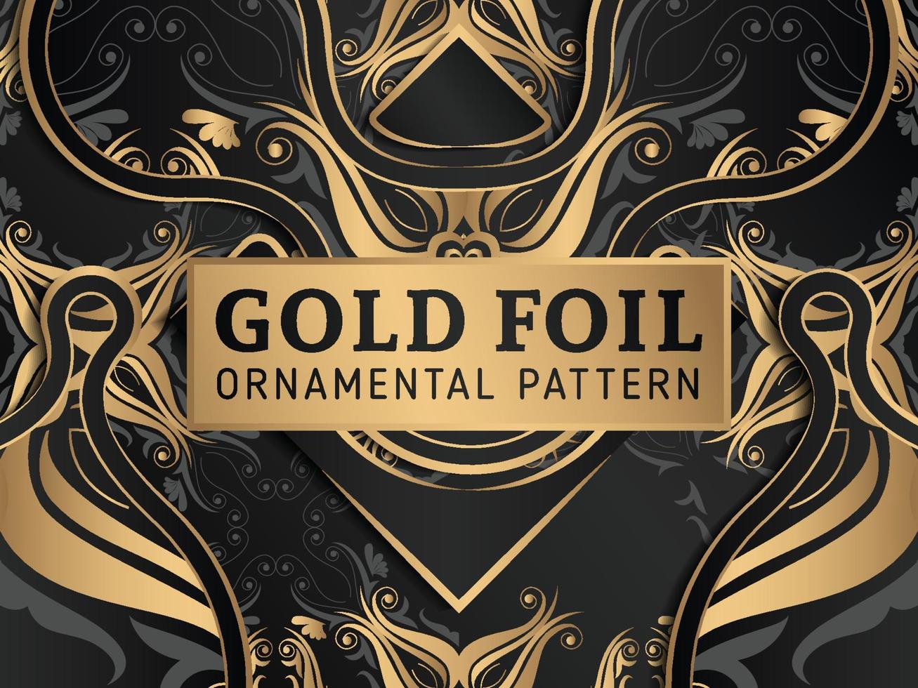 Luxury Gold Foil Pattern Ornamental Background vector