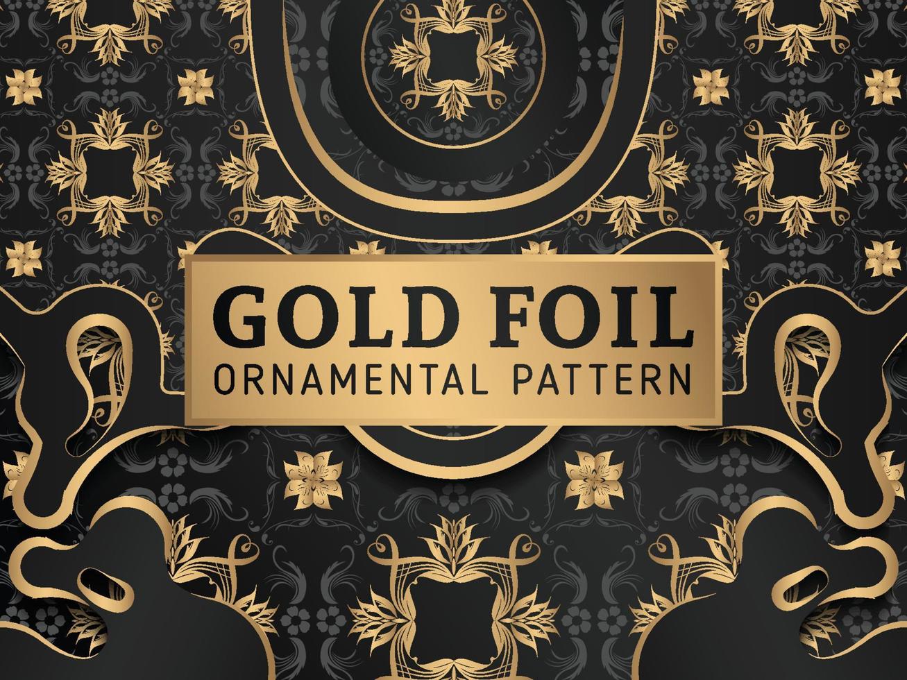 Luxury Gold Foil Pattern Ornamental Background vector