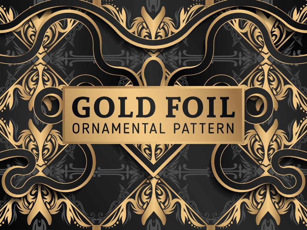 Luxury Gold Foil Pattern Ornamental Background vector