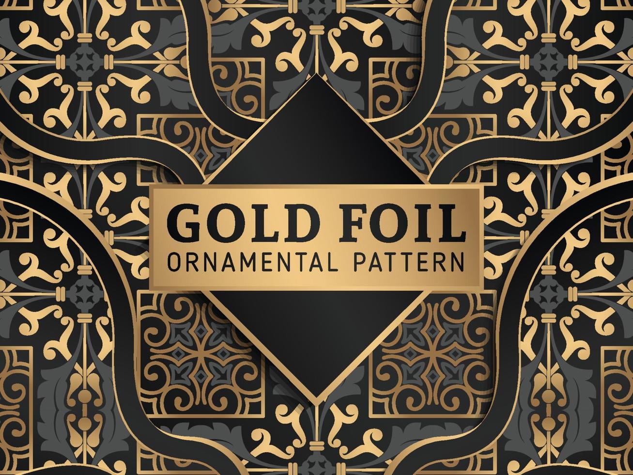 Luxury Gold Foil Pattern Ornamental Background vector
