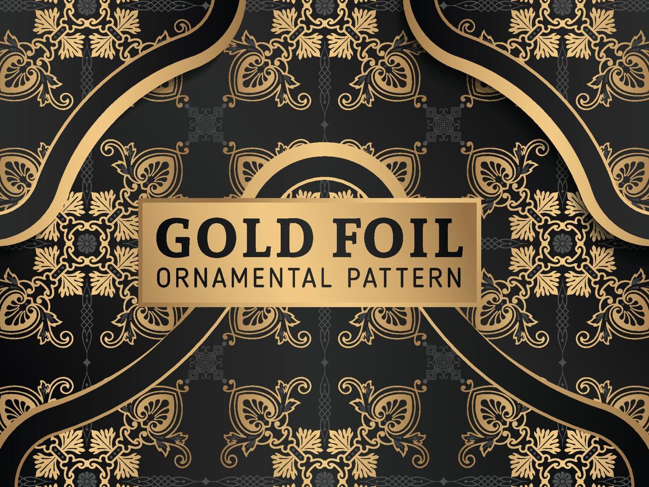 Luxury Gold Foil Pattern Ornamental Background vector