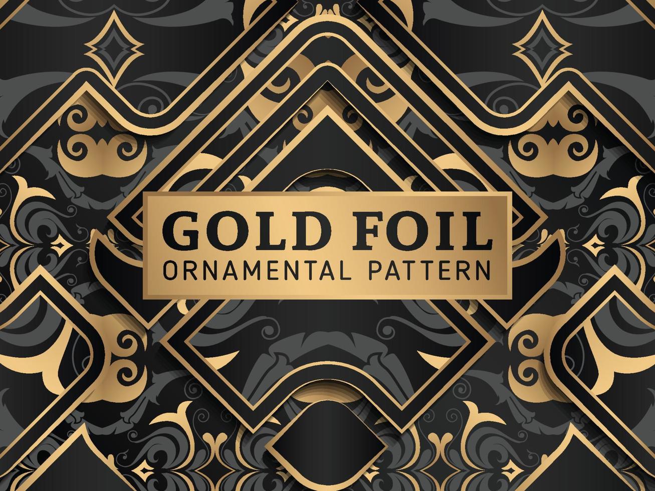 Luxury Gold Foil Pattern Ornamental Background vector