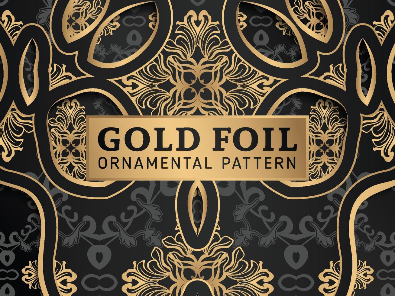 Luxury Gold Foil Pattern Ornamental Background vector