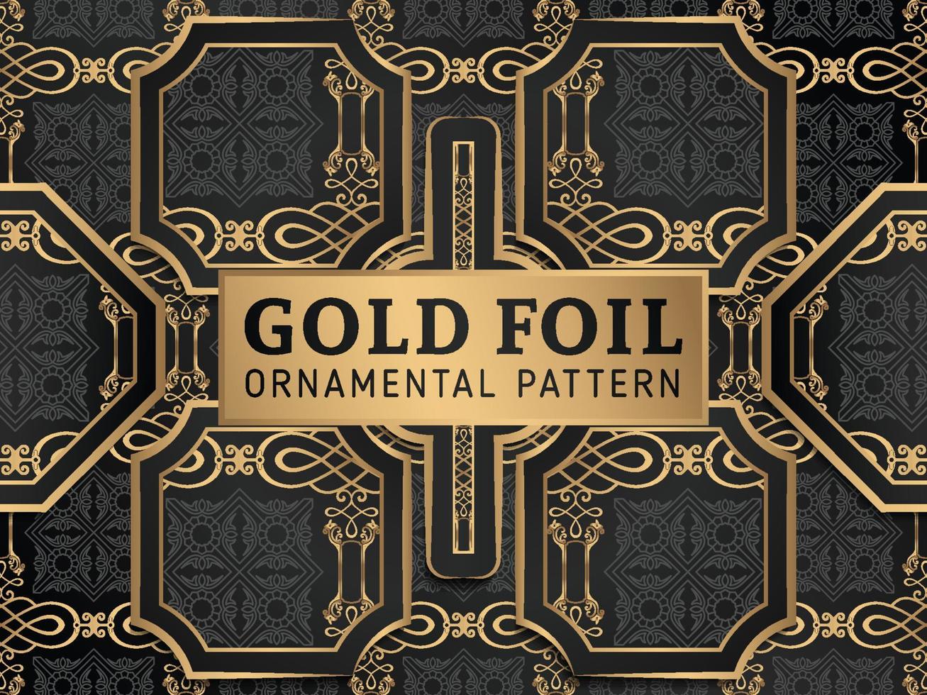 Luxury Gold Foil Pattern Ornamental Background vector