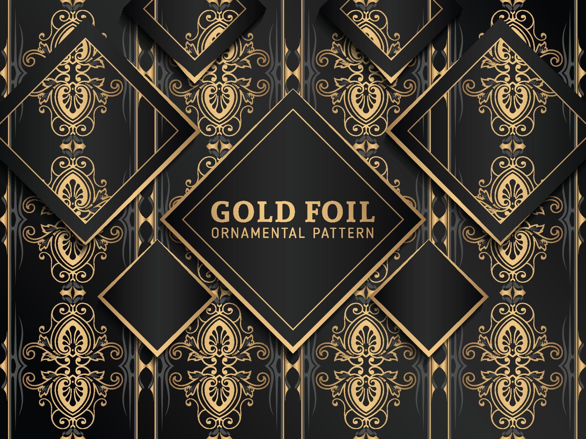 Luxury Gold Foil Pattern Ornamental Background 3477220 Vector Art at Vecteezy