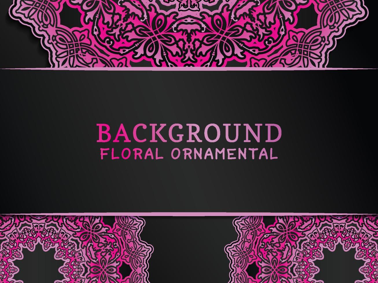 Pink Color Gradient Mandalas Decorative Background vector