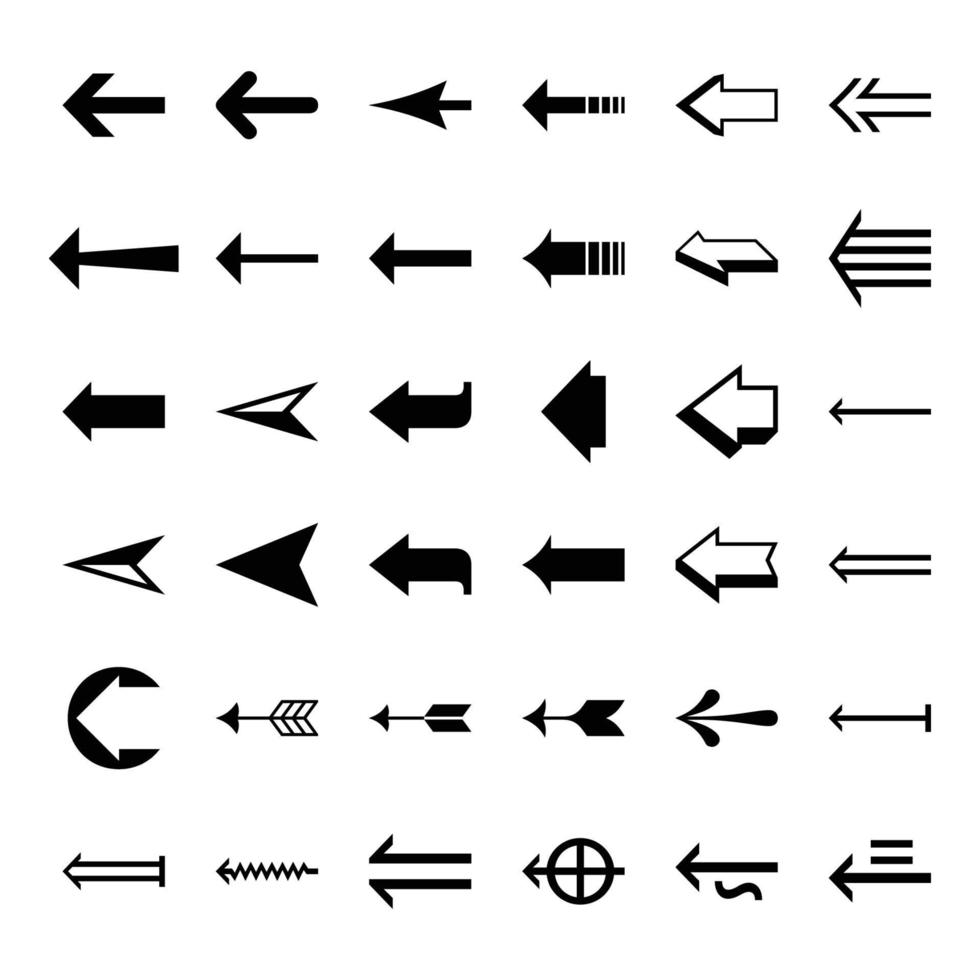 arrow icon vector set