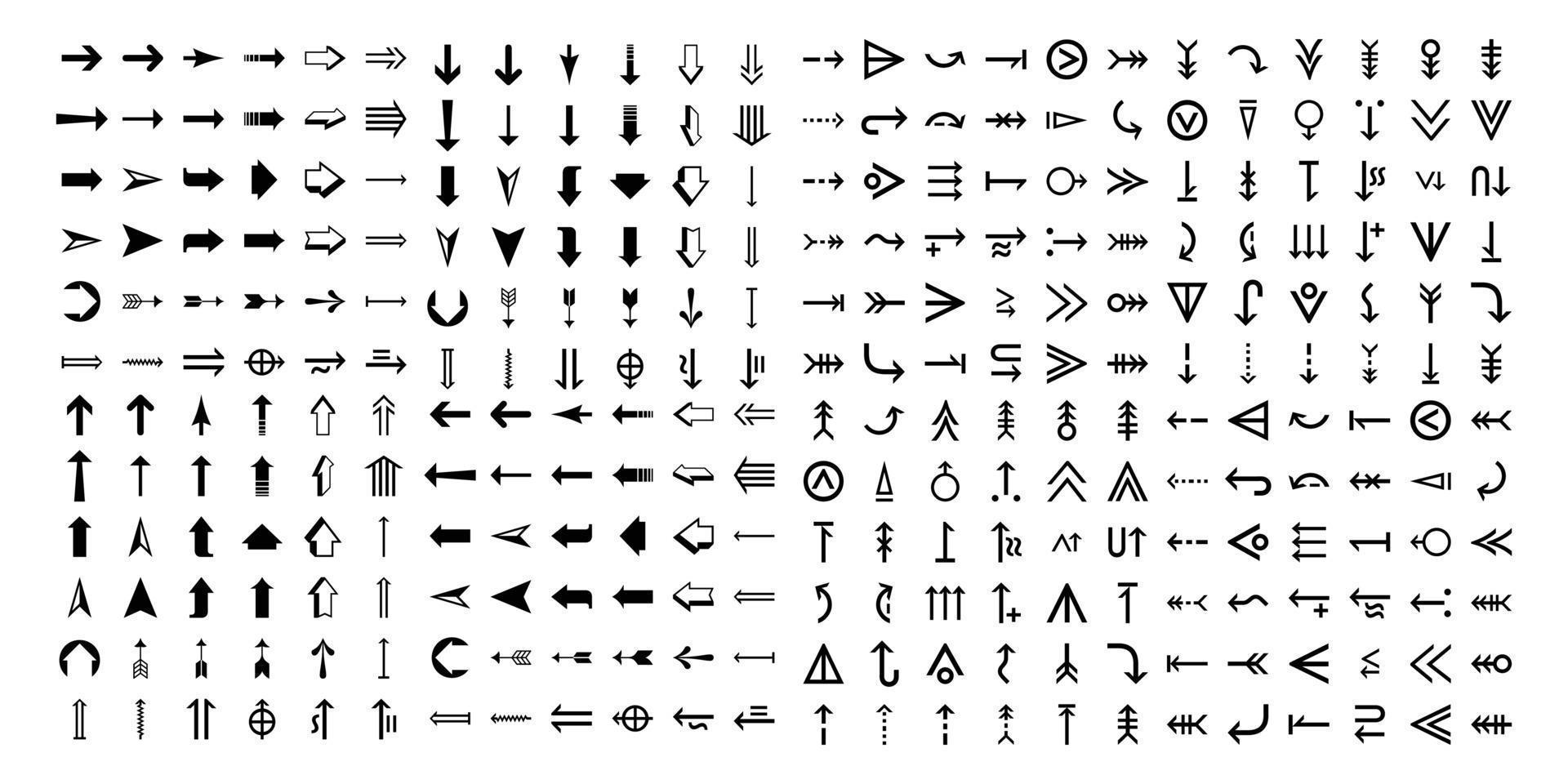 arrow icon vector set